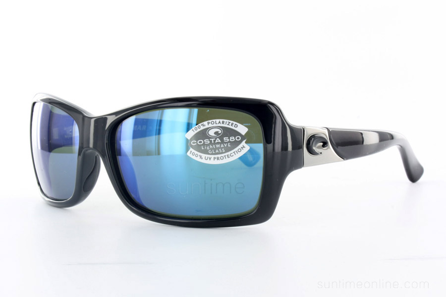 NEW Costa del Mar Islamorada Black/Blue Polarized 580 Glass Lens 