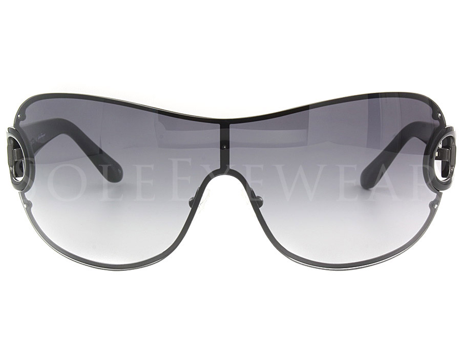 NEW Salvatore Ferragamo SF 111 035 Black Grey 67mm Sunglasses